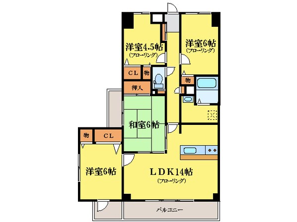 佐古駅 徒歩10分 13階の物件間取画像